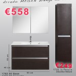 Serie Megan – Arredo bagno wengé da 90 cm