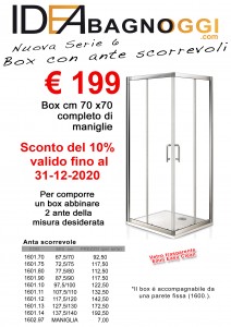 box con ante scorrevoli trasparente