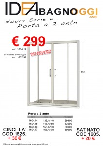 porta a 2 ante trasparente