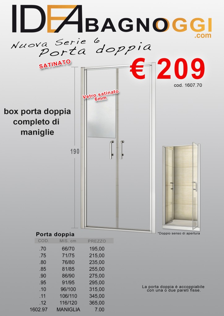 porta doppia satinato