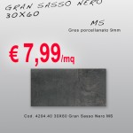 Ceramica – Svendita – 30X60 – Gran Sasso Nero